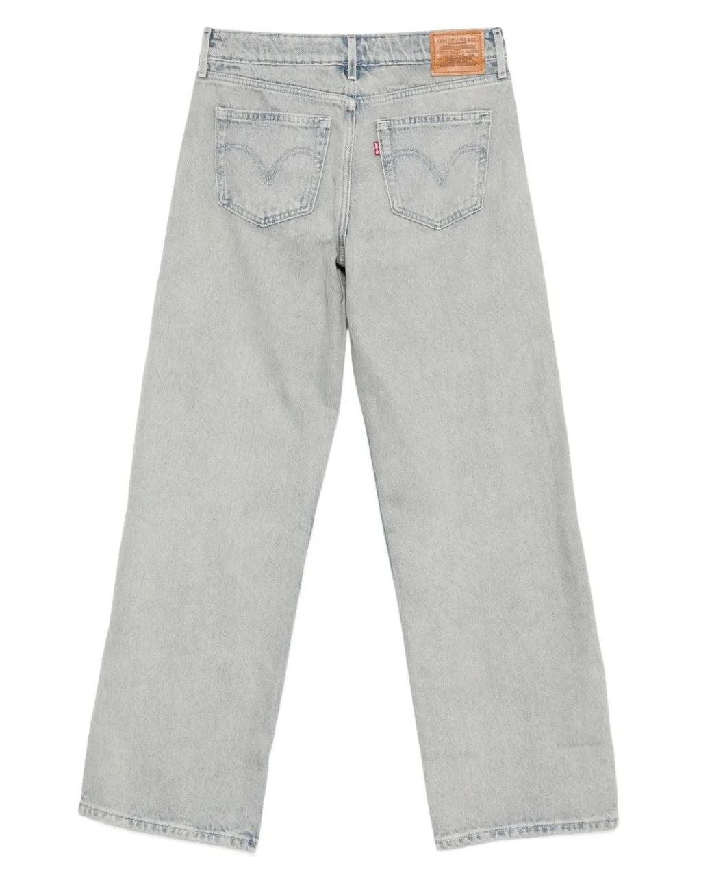 Levi's Gray Logo-Patch Jeans