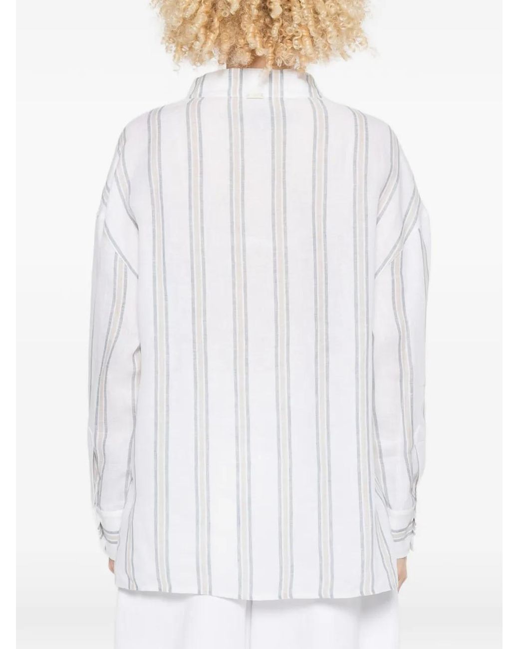 Fedeli Martin Gestreepte Blouse in het White
