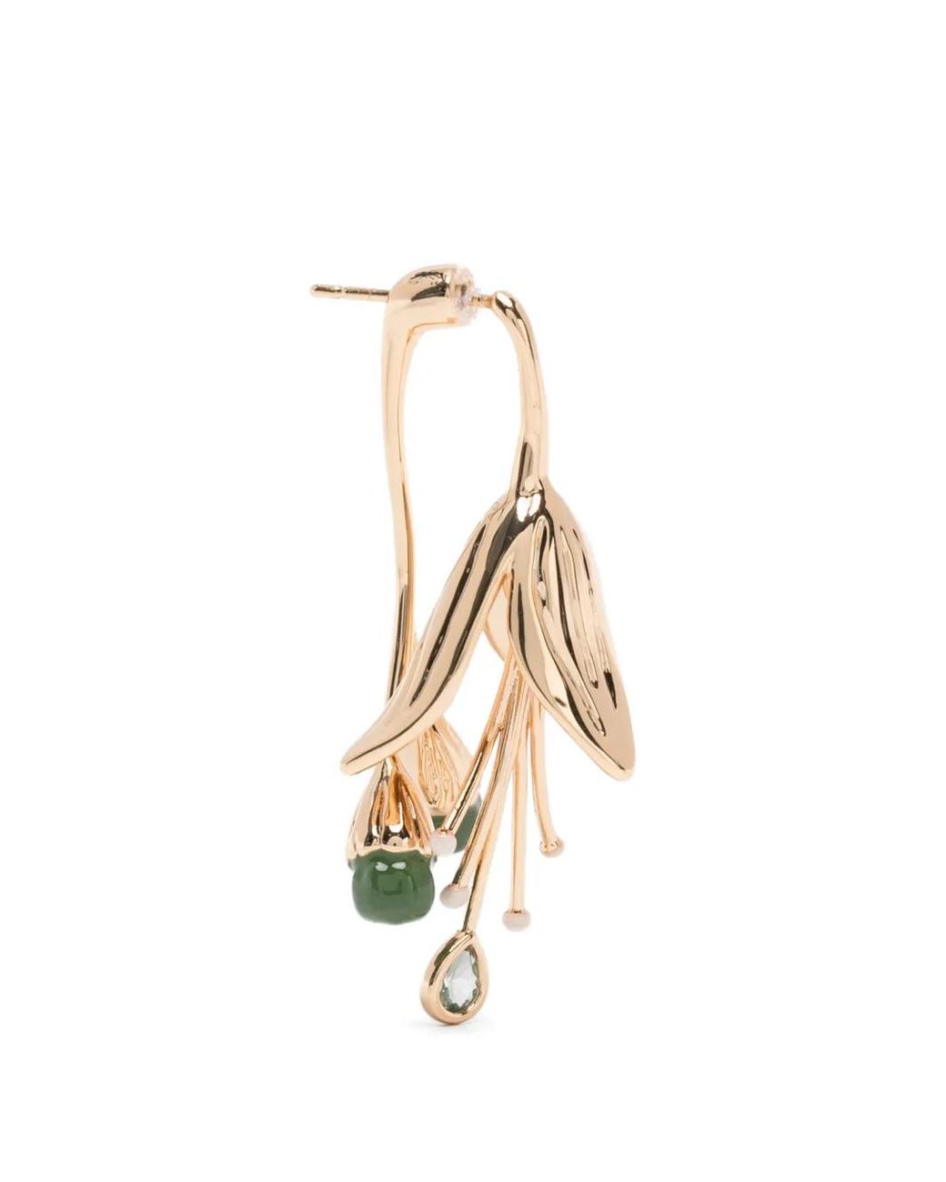 Maje Metallic Tulip Detail Earrings