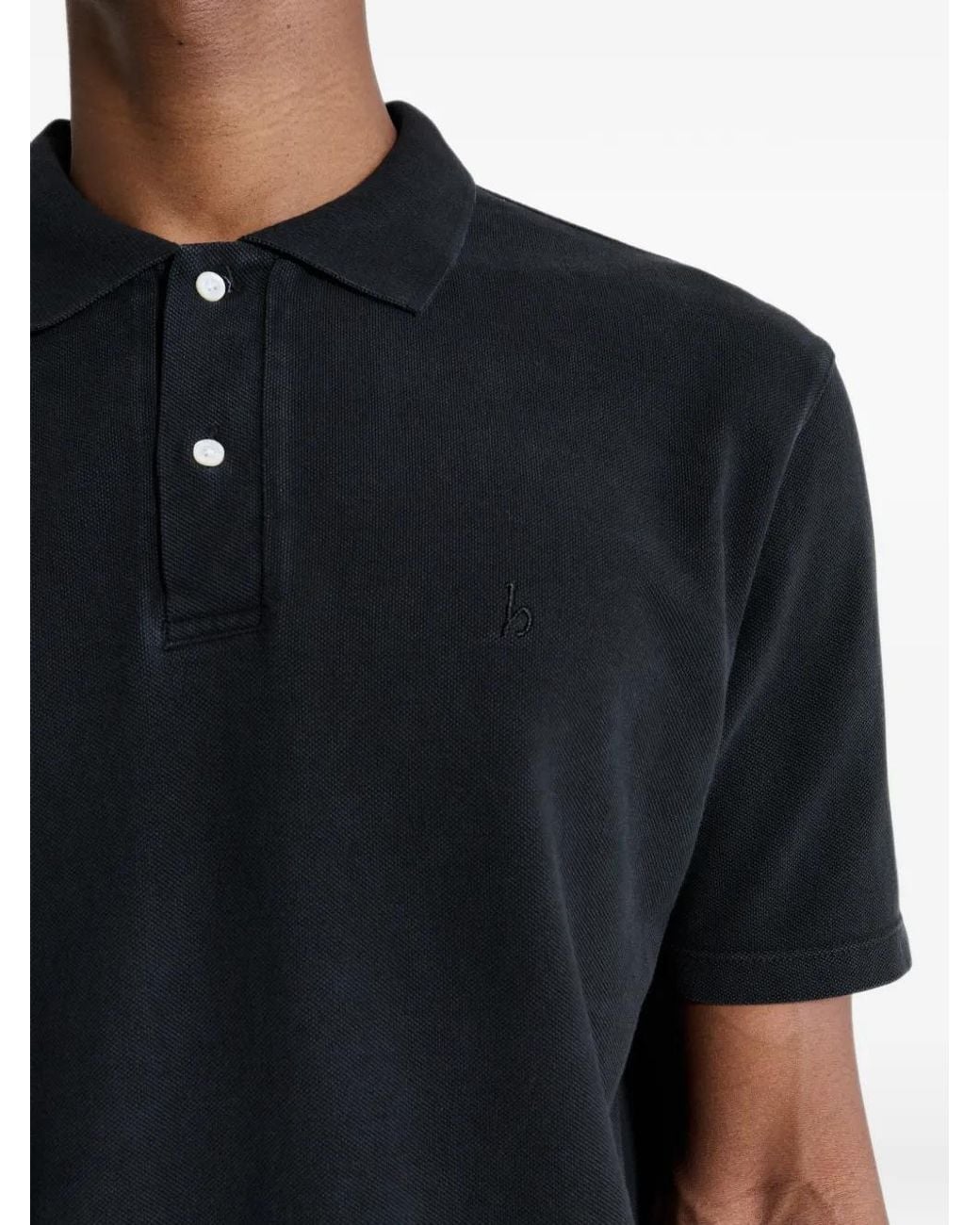 Hanover Black Sunwashed Staple Polo Shirt