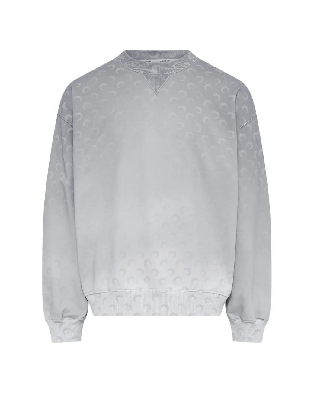 MARINE SERRE White Moon Faded Fleece Oversized Sweatshirt