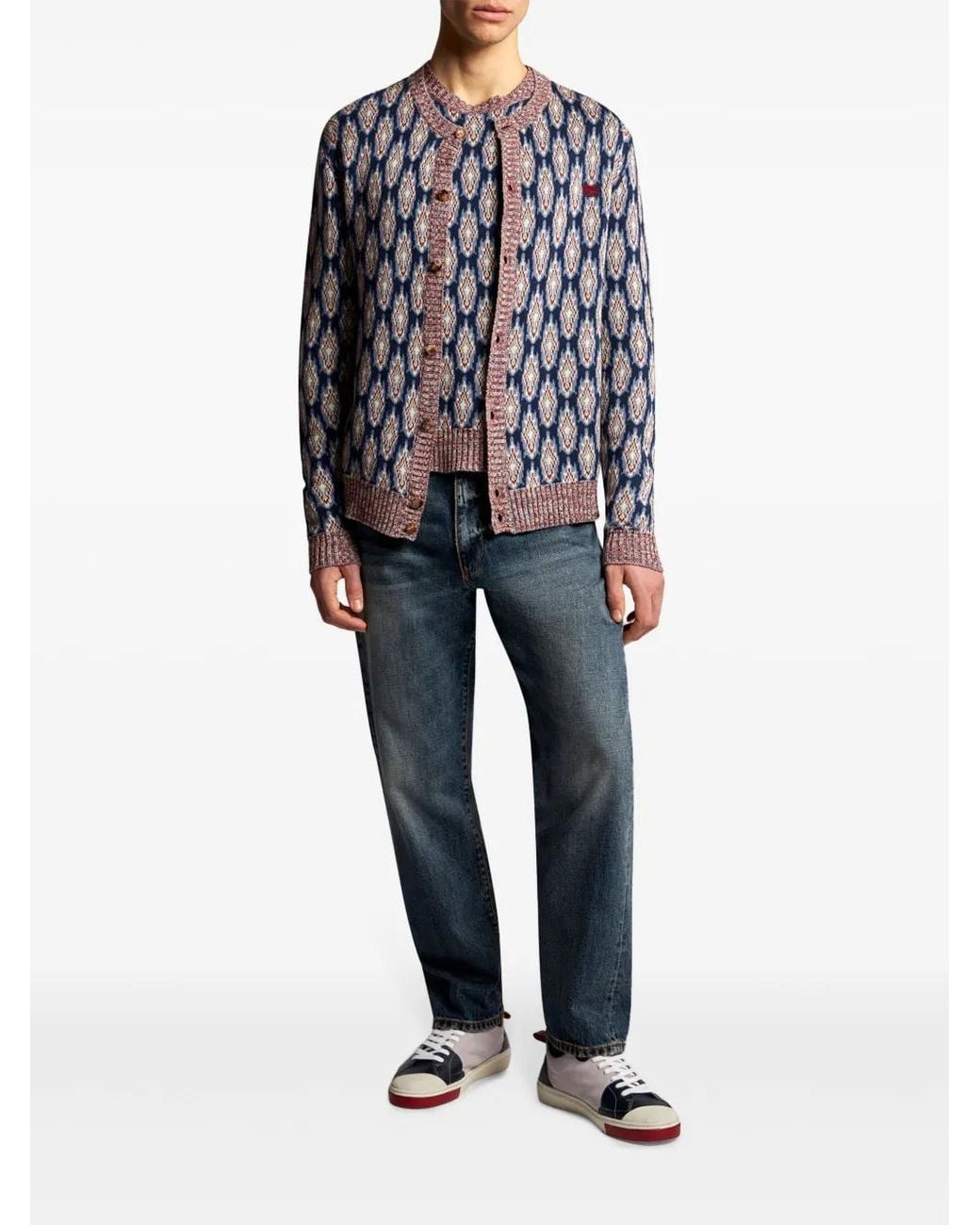 Etro Blue Vintage-Effect Jeans for men
