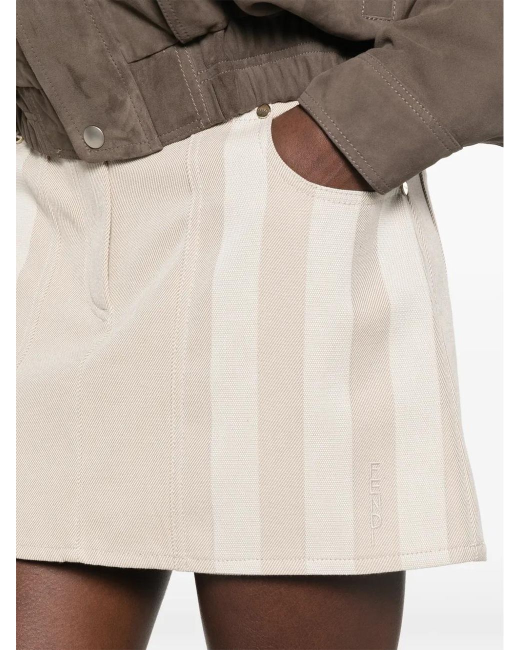 Fendi Natural Jeans Skirt