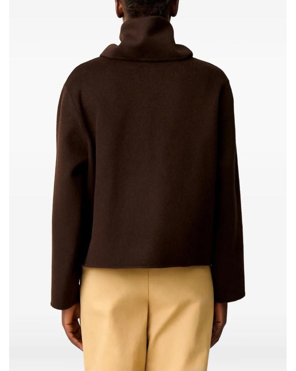 Claudie Pierlot Brown Short Wool Blend Coat
