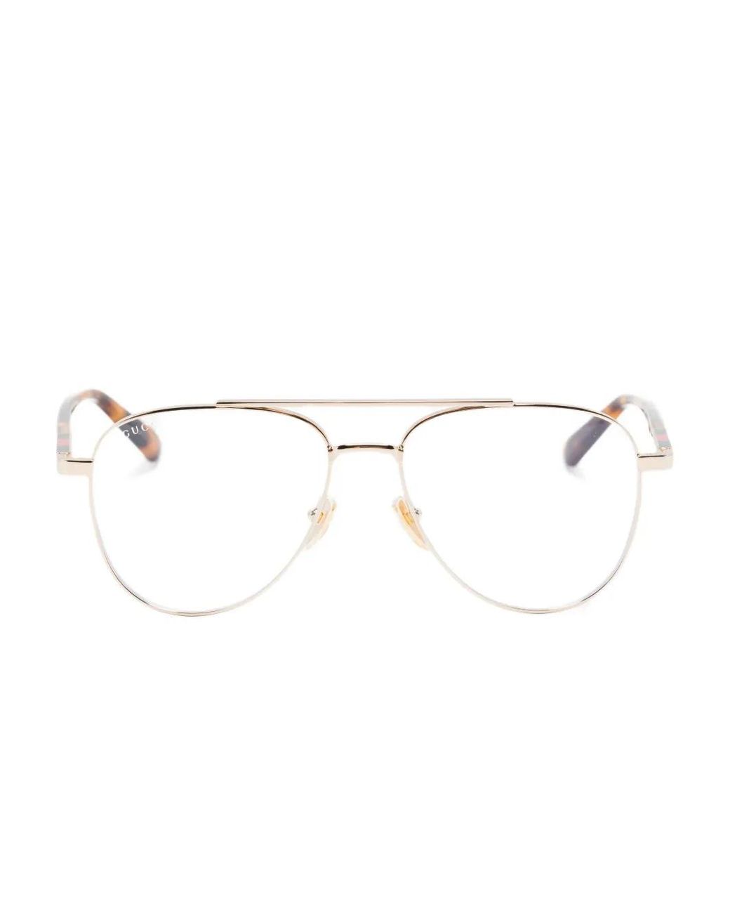 Gucci Natural Pilot-Frame Glasses for men