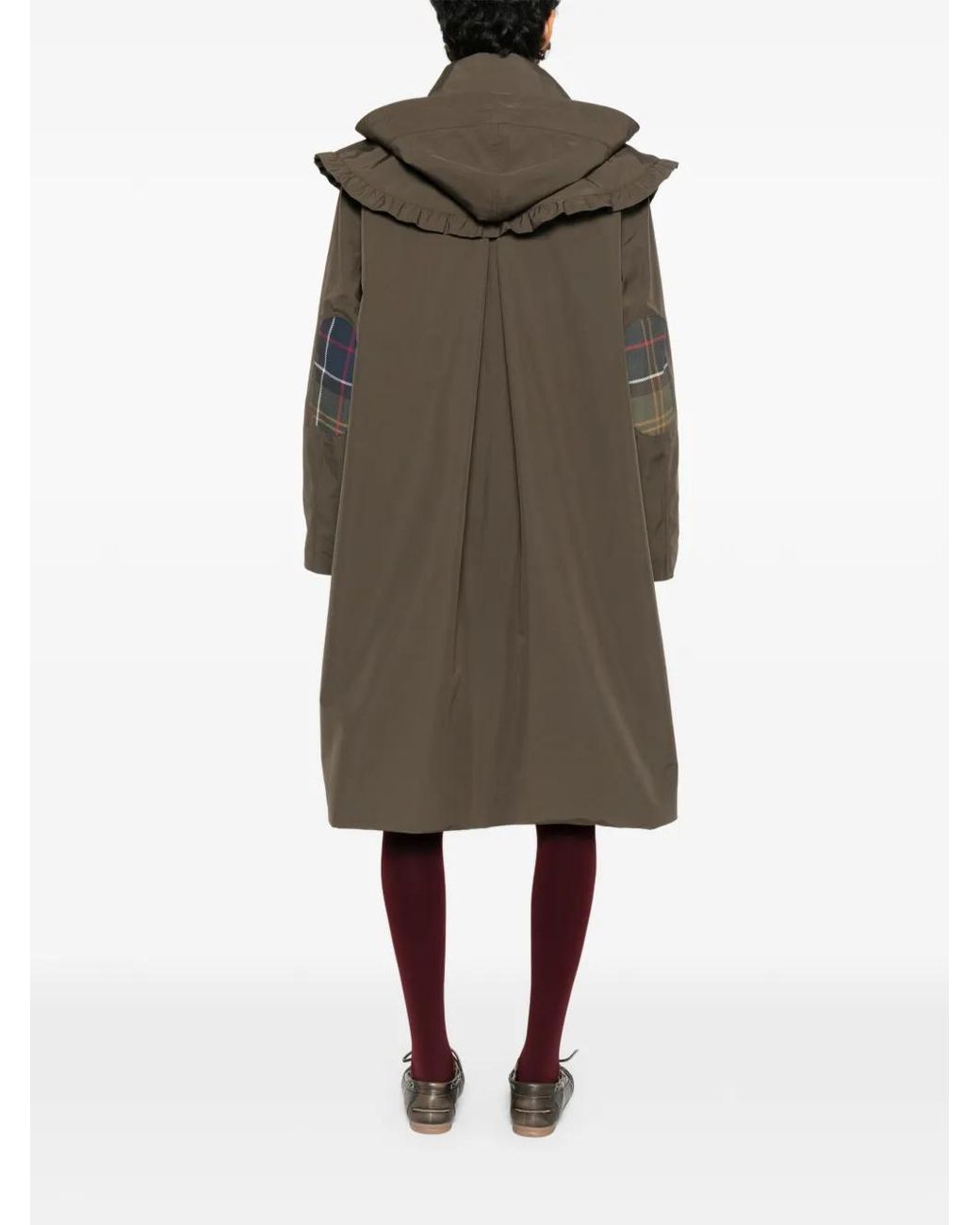 Barbour Green Ruffled Hooded Jacket