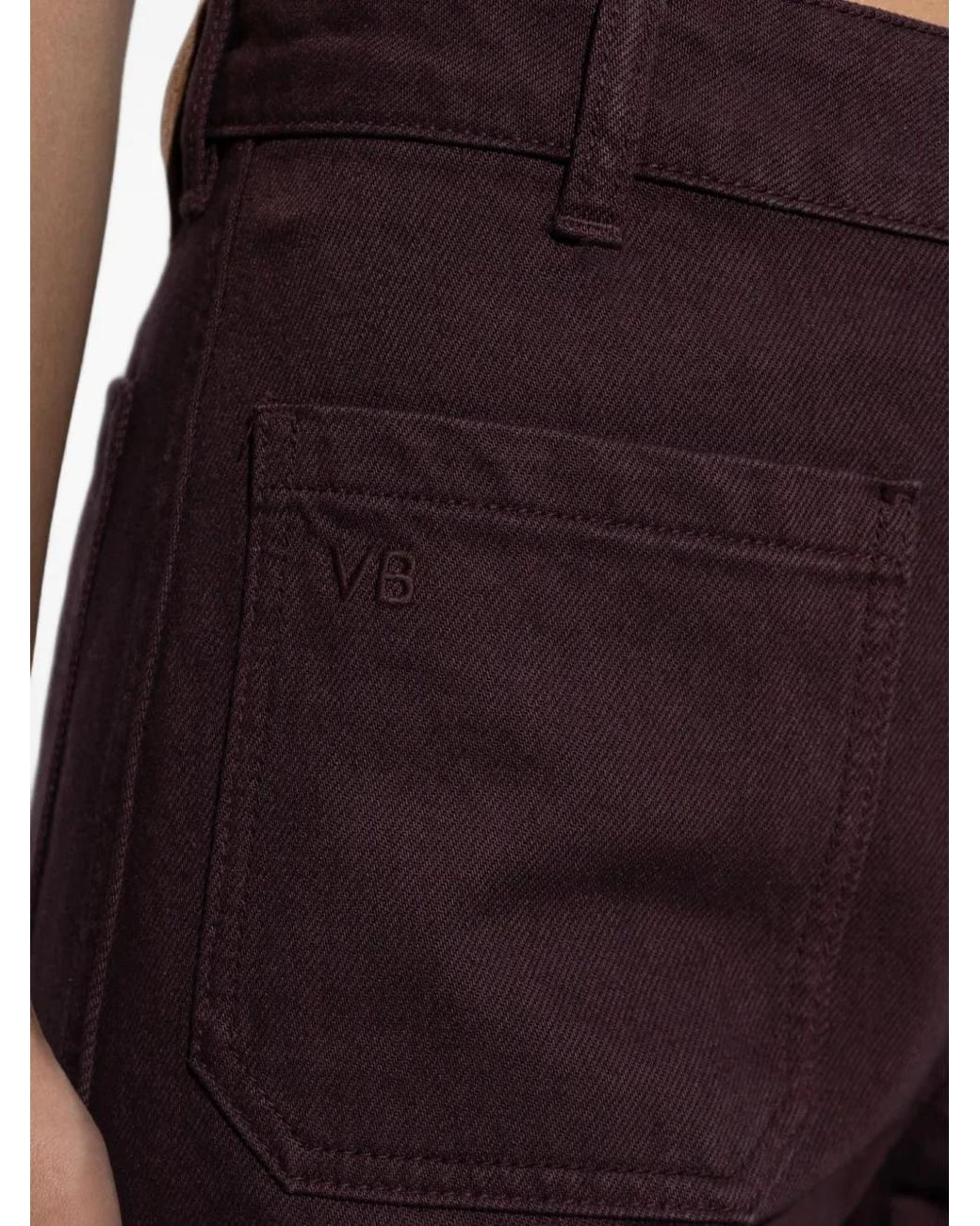 Victoria Beckham Purple Alina Wide-Leg Jeans