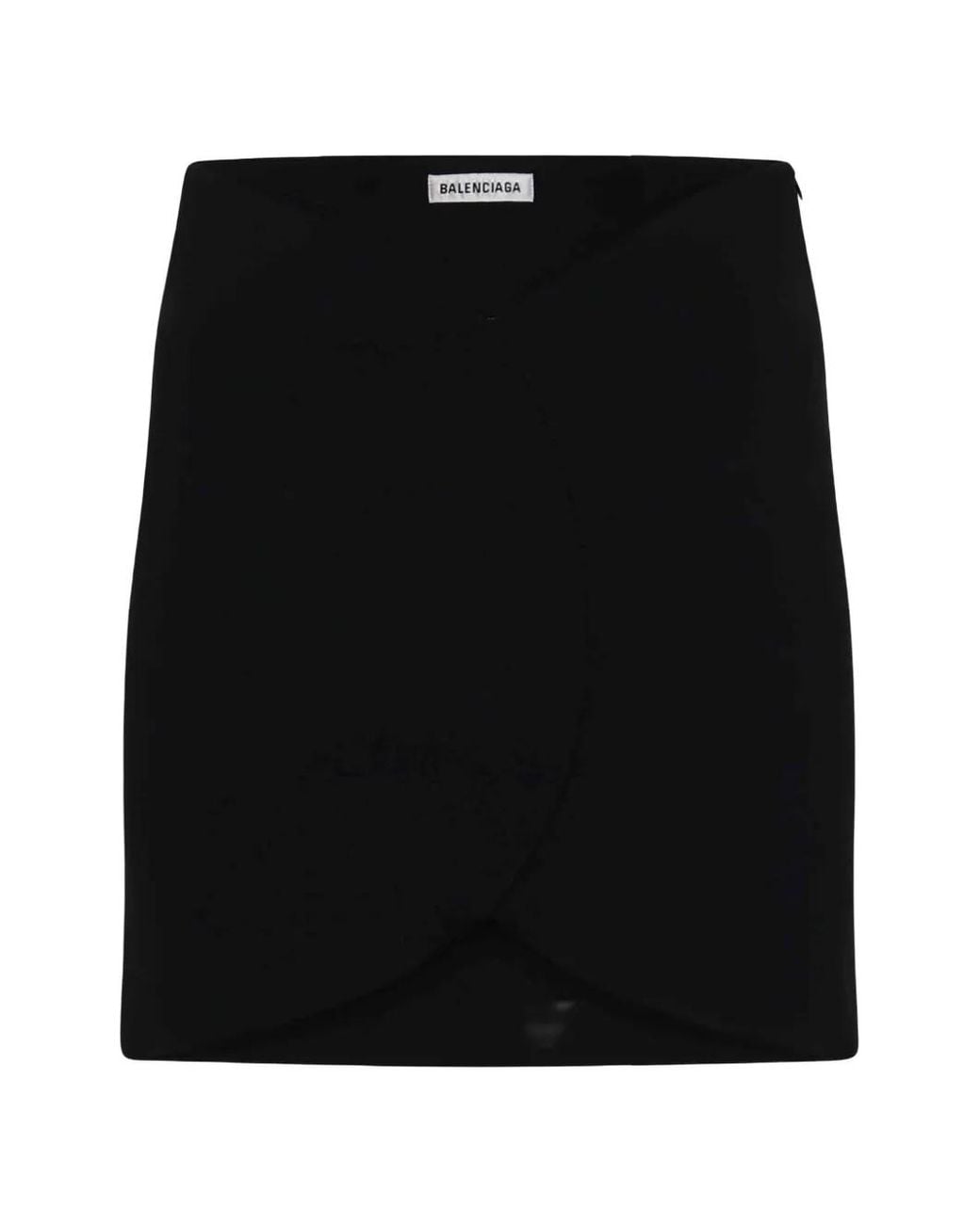Balenciaga Black Circle A-Line Mini Skirt