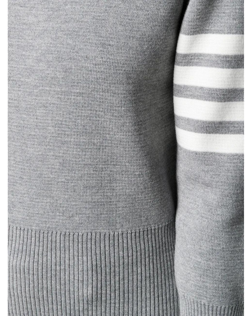 Thom Browne Gray 4-bar Milano Stitch Jumper