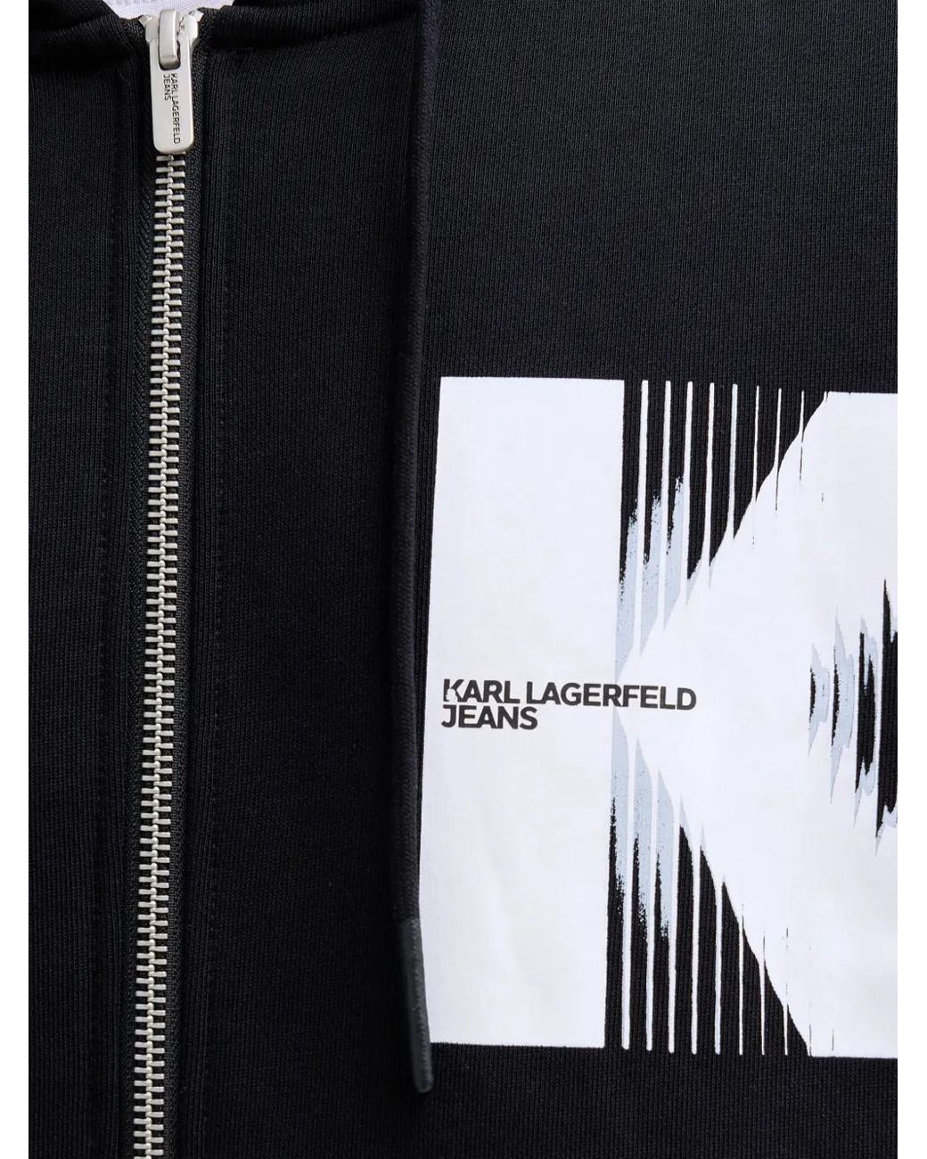 Karl Lagerfeld Black K-Detail Hoodie for men