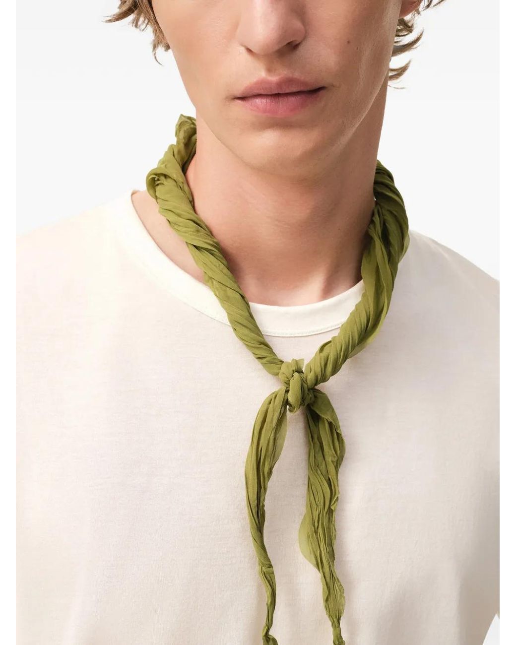 AMI Metallic Crumpled Gavroche Scarf
