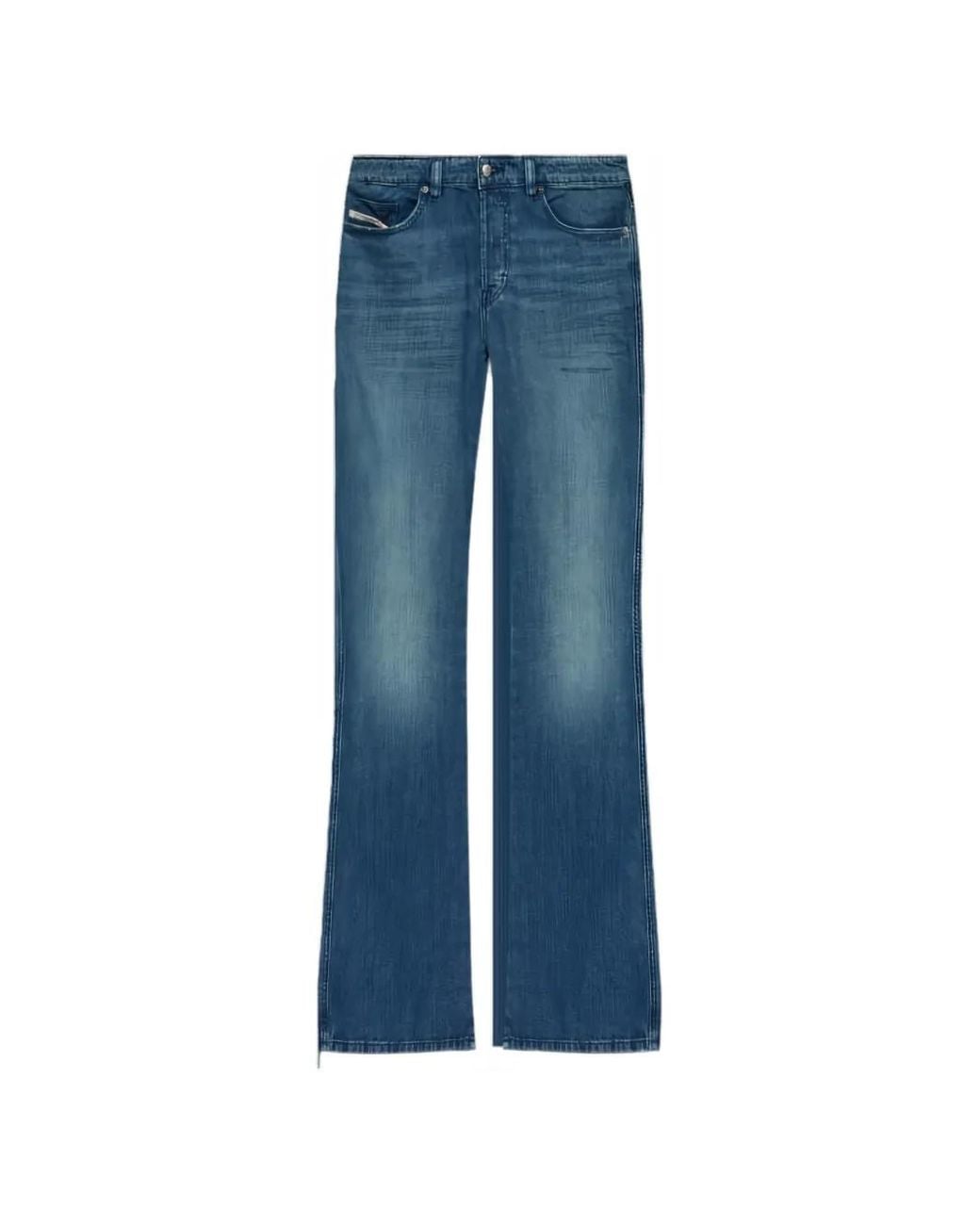 DIESEL Blue Buttonned Jeans for men