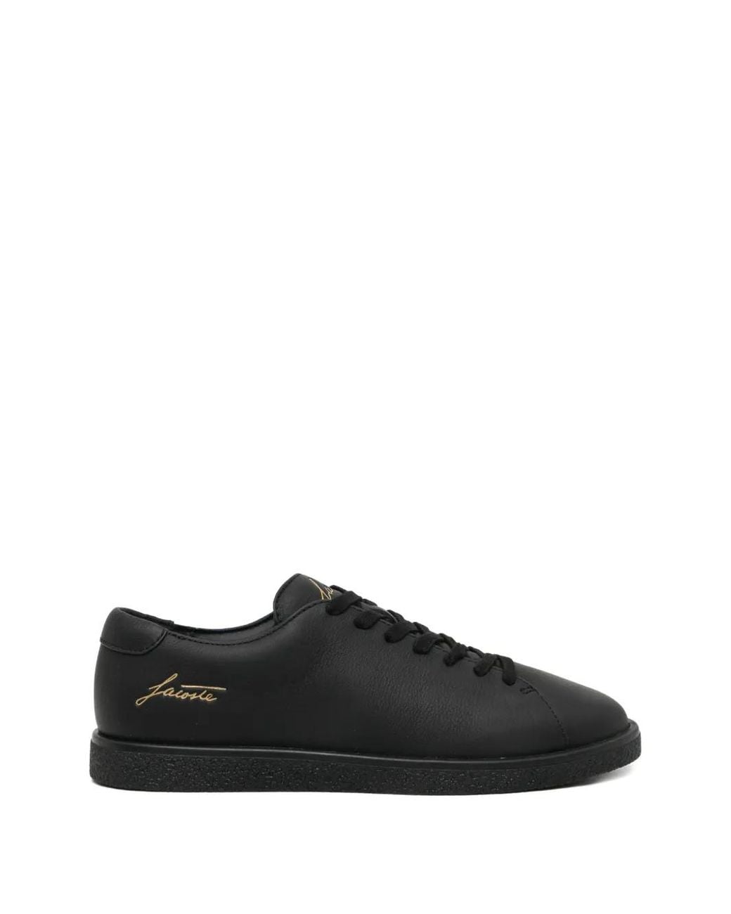 Lacoste Black Linecourt Leather Sneakers for men