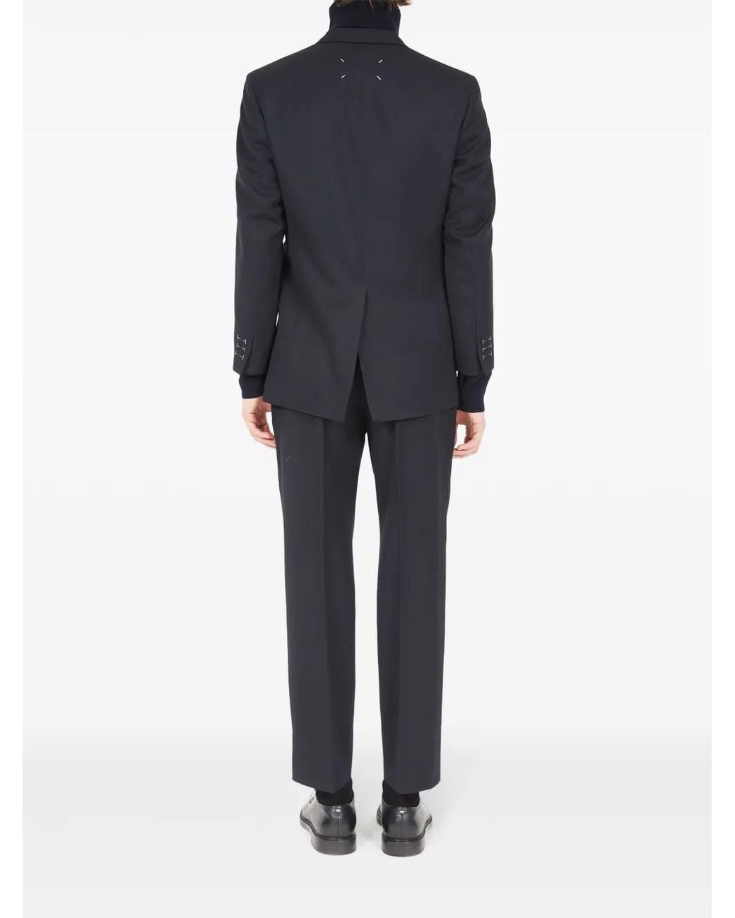 Maison Margiela Blue Single-Breasted Wool Blazer for men