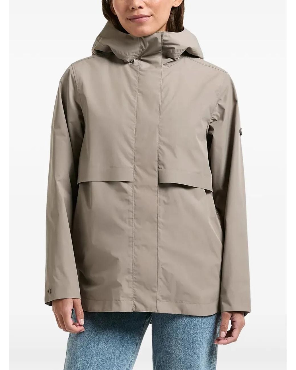 Didriksons Brown Elsa Hooded Storm-Flap Jacket