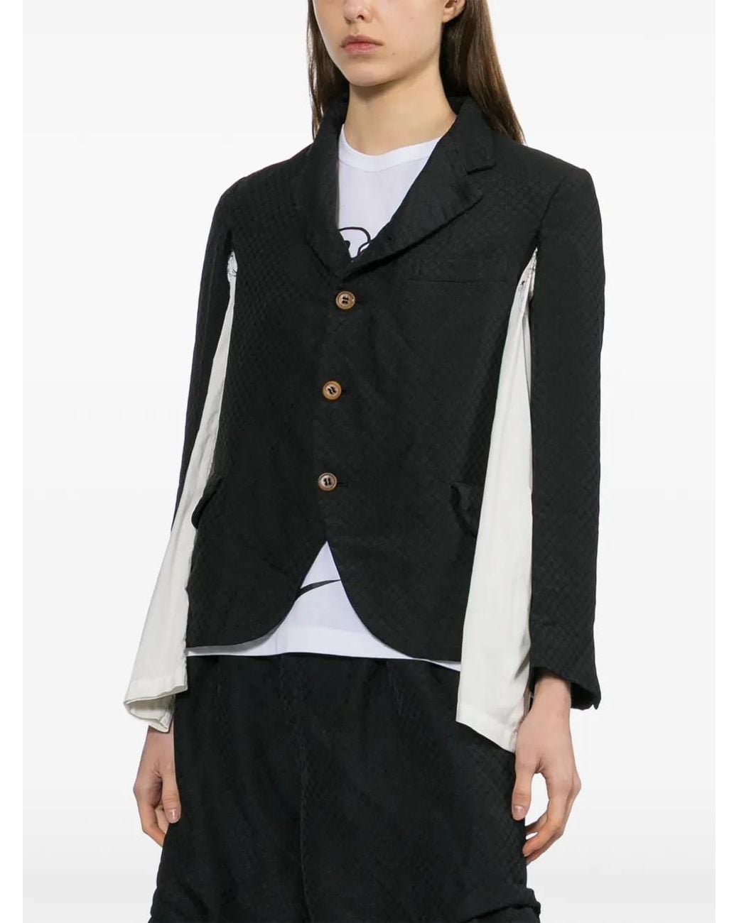 Comme des Garçons Black Textured Blazer