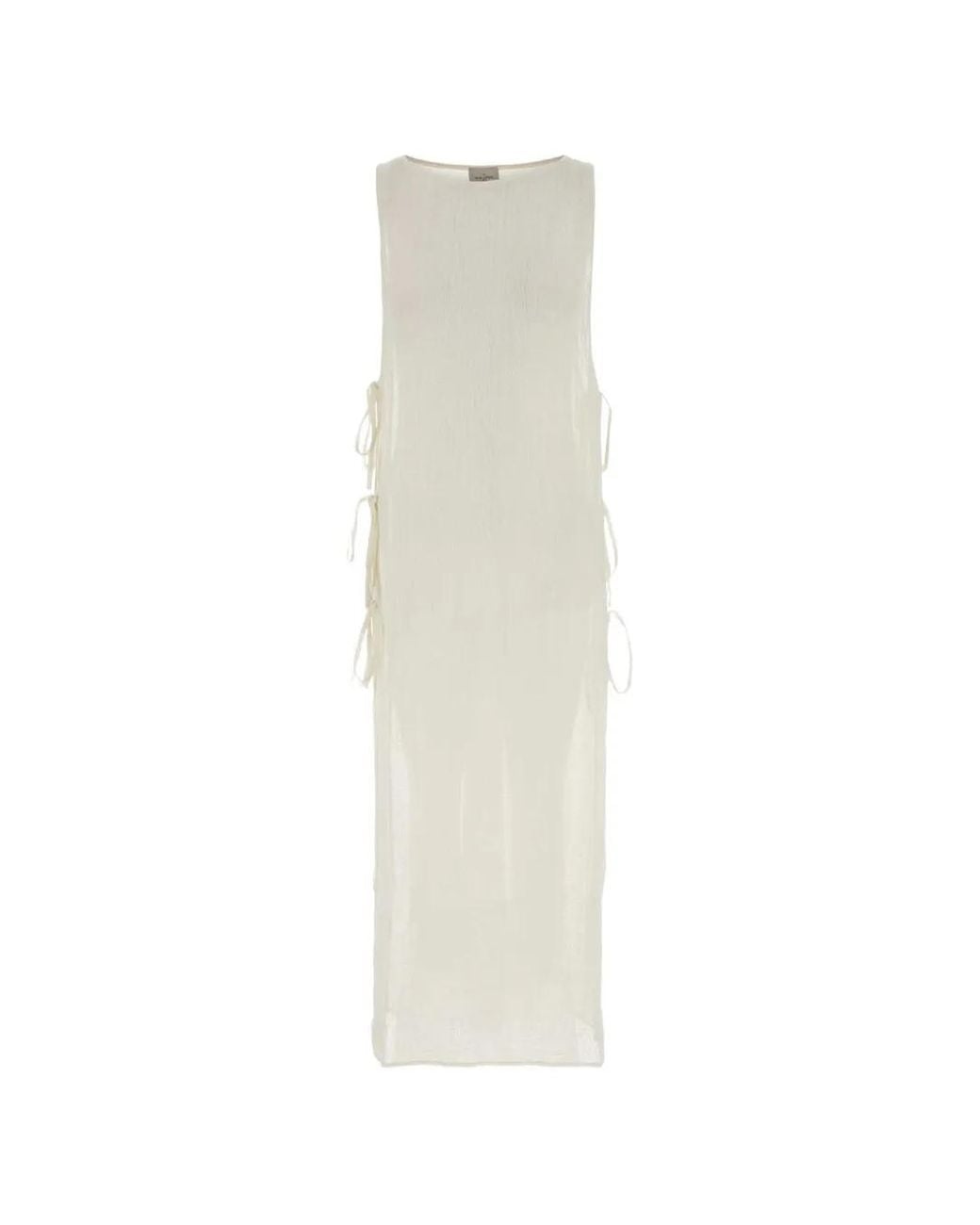 LeKasha White Jarajug Side-Tie Sleeveless Cover Up
