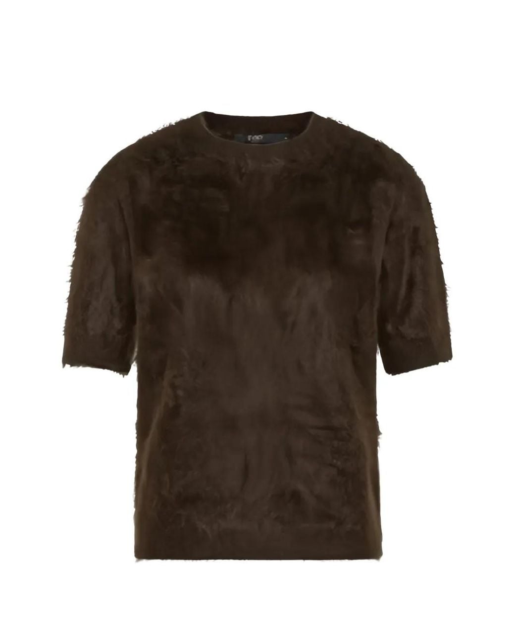 Seventy Brown Cashmere Short-Sleeve Sweater