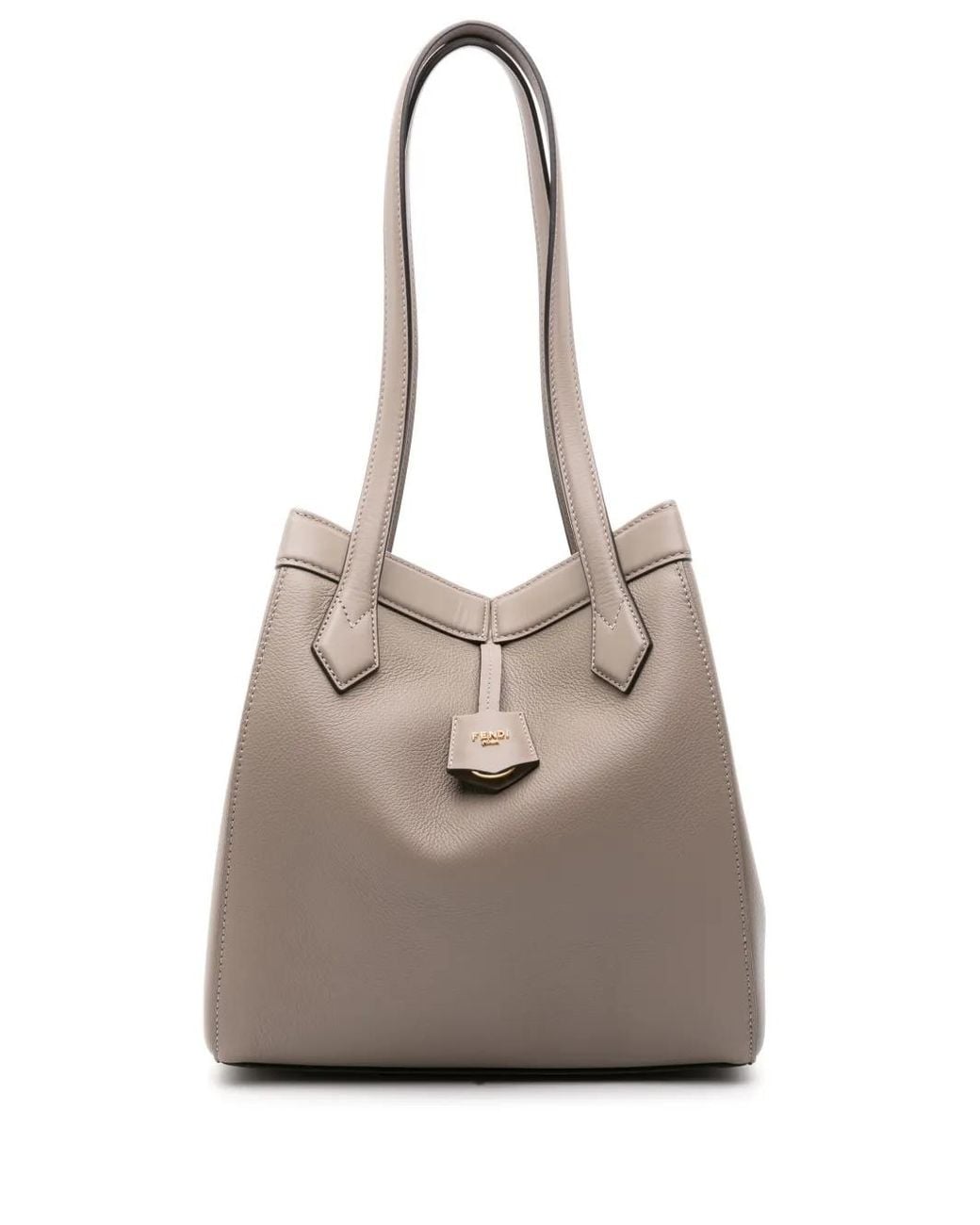 Fendi Natural Medium Origami Leather Shoulder Bag