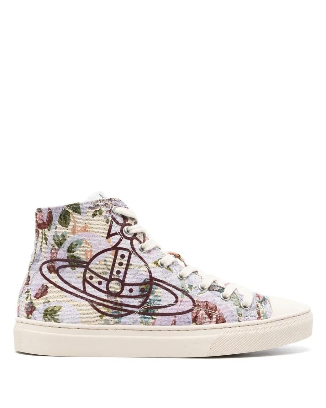 Vivienne Westwood Pink Orb-Print High-Top Sneakers
