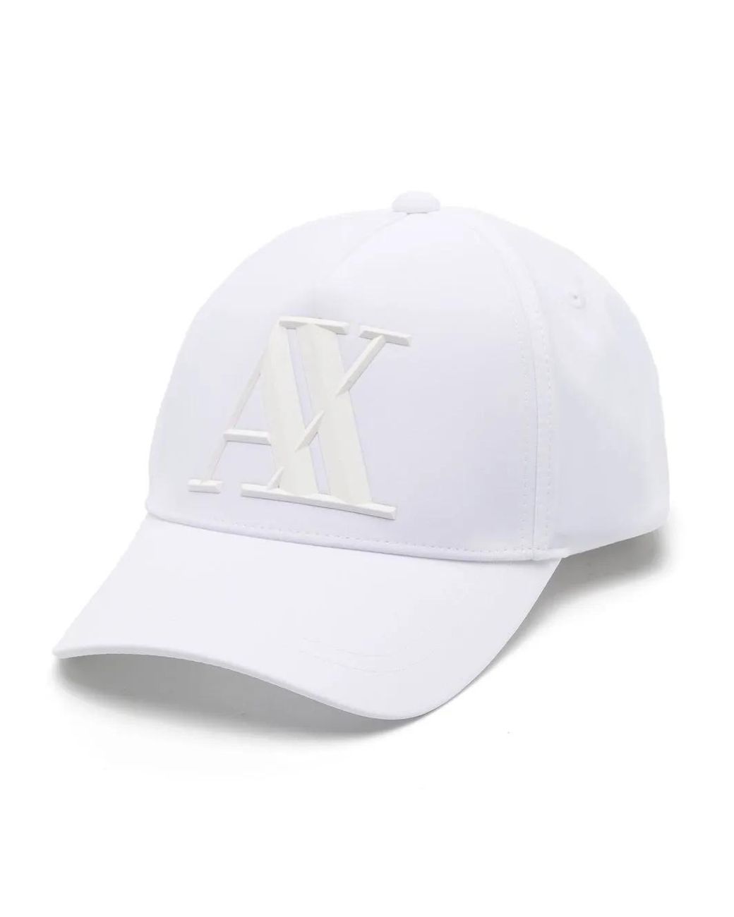 Cappello Da Baseball Con Placca Monogramma di ARMANI EXCHANGE in White da Uomo