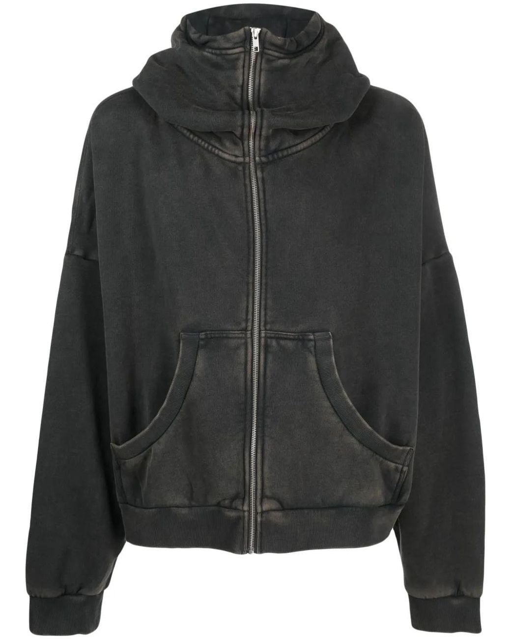 Entire studios Black Zip-Fastening Cotton Hoodie