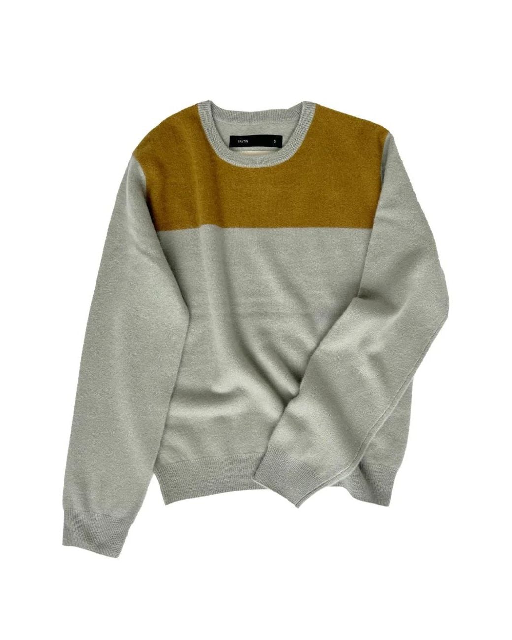 Frenckenberger Green Colour-Block Crew-Neck Sweater