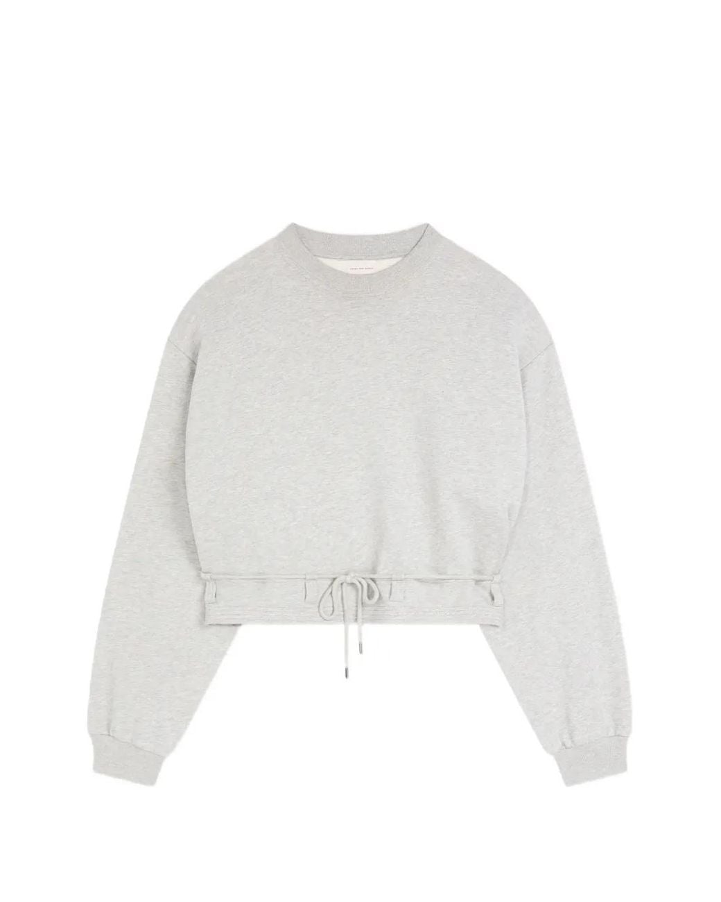 Dries Van Noten White Cropped Sweatshirt