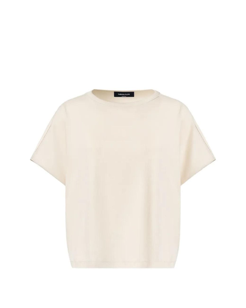 Fabiana Filippi Natural Round Neck T-Shirt