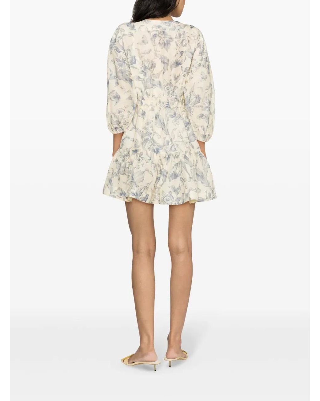 Sandro Natural Josella Floral-Print Minidress