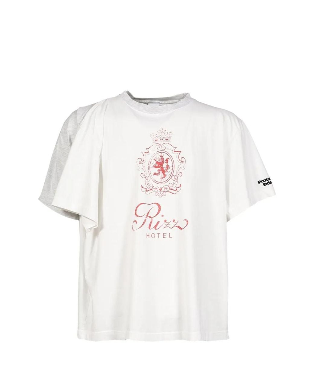 Protocol Index White Layered-Sleeve T-Shirt for men
