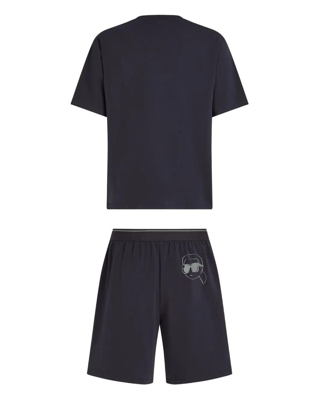Karl Lagerfeld Blue Logo-Detailing Pajamas for men