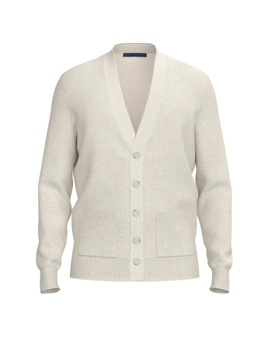 Boss White X Beckham Patch-Pocket V-Neck Cardigan for men