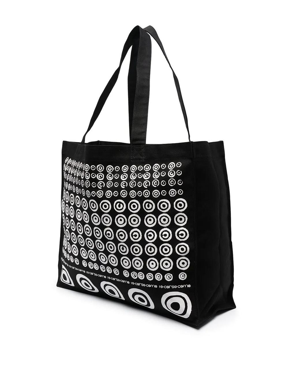 10 Corso Como Black Circle Logo Canvas Tote