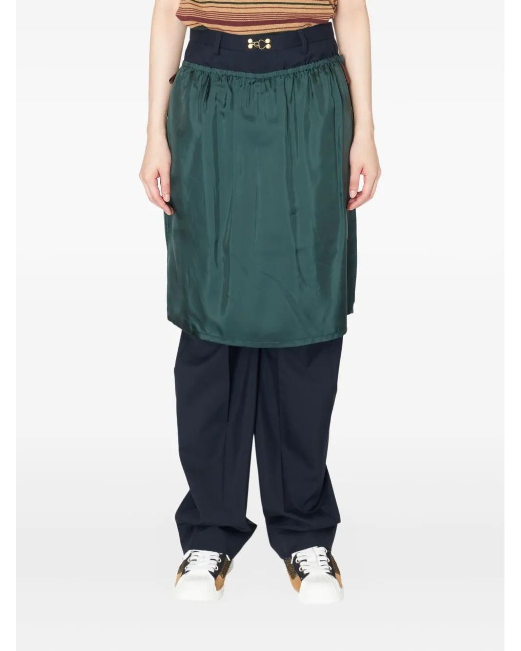 Kolor Green Logo-Patch Skirt Trousers
