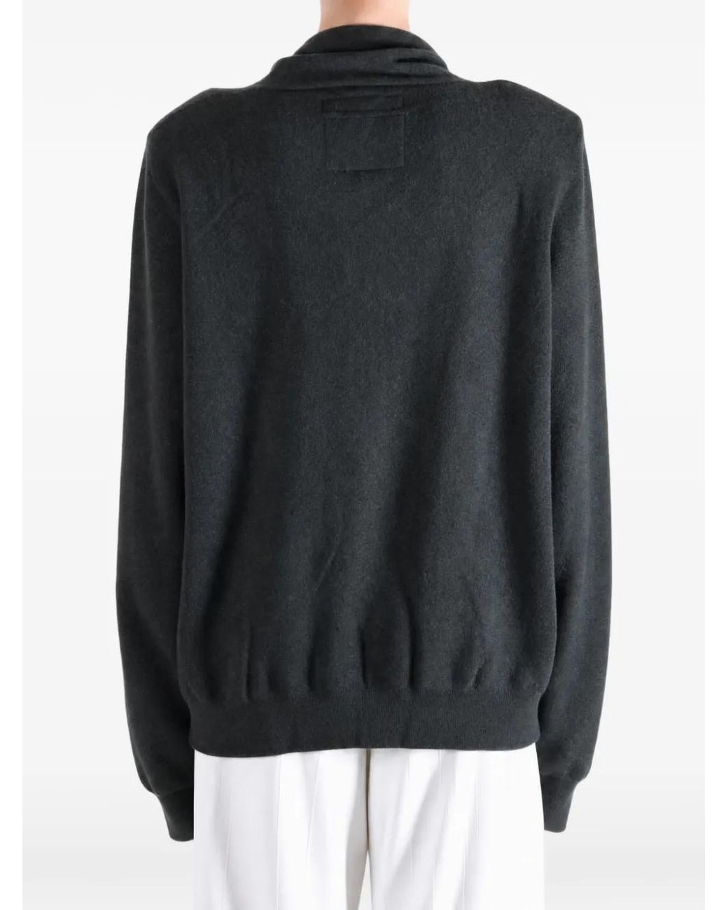 Frenckenberger Black Shawl-Collar Knitted Cardigan
