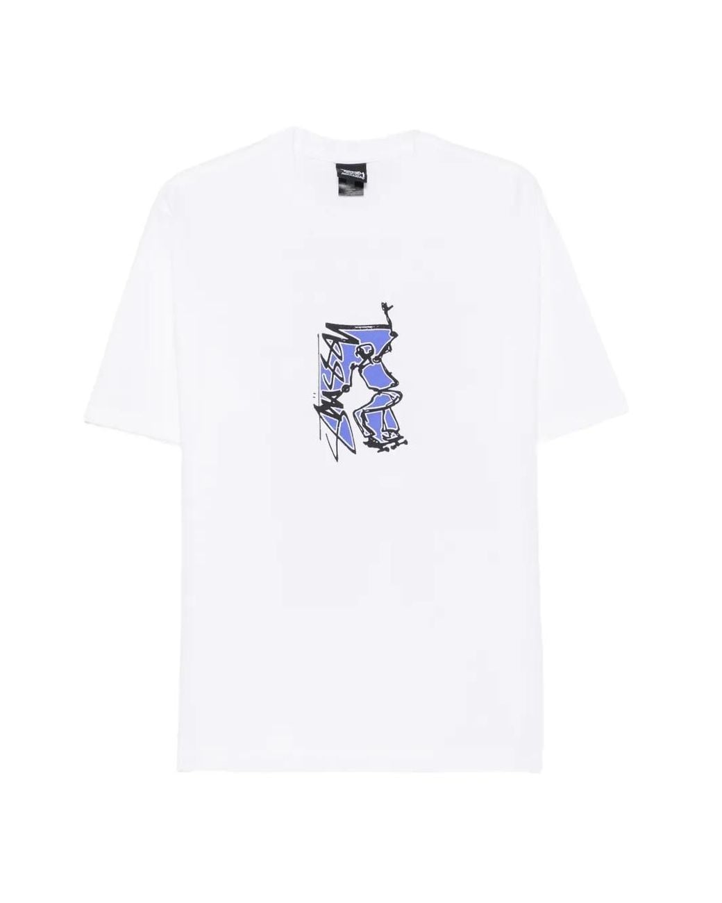 Stussy White Graphic-Print T-Shirt for men