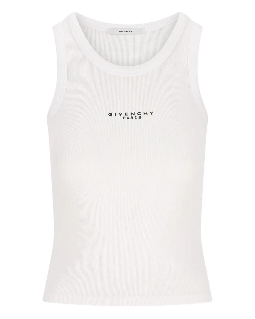 Givenchy Slim-Fit Tanktop Van Katoen Met Paris-Print in het White