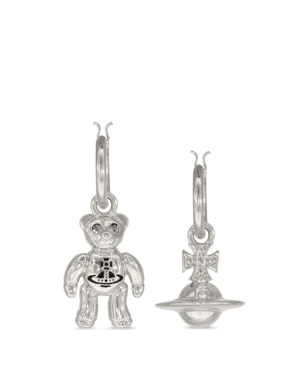 Vivienne Westwood White Ruby Small Hoop Earrings