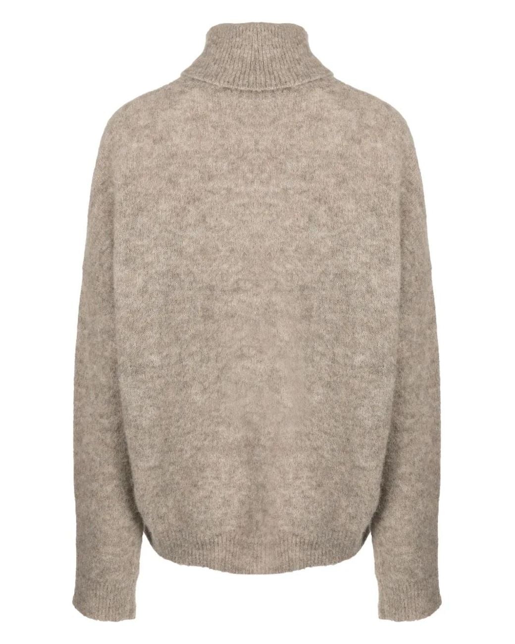 Transit Brown Roll-Neck Drop-Shoulder Jumper