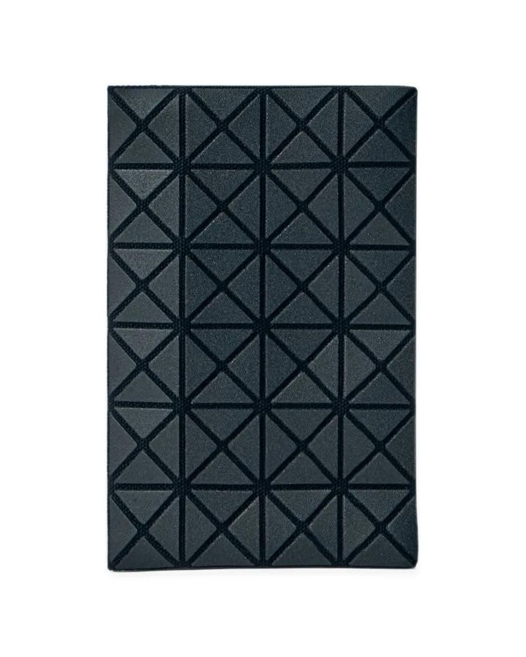 Issey Miyake Blue Geometric-Embossed Card Holder