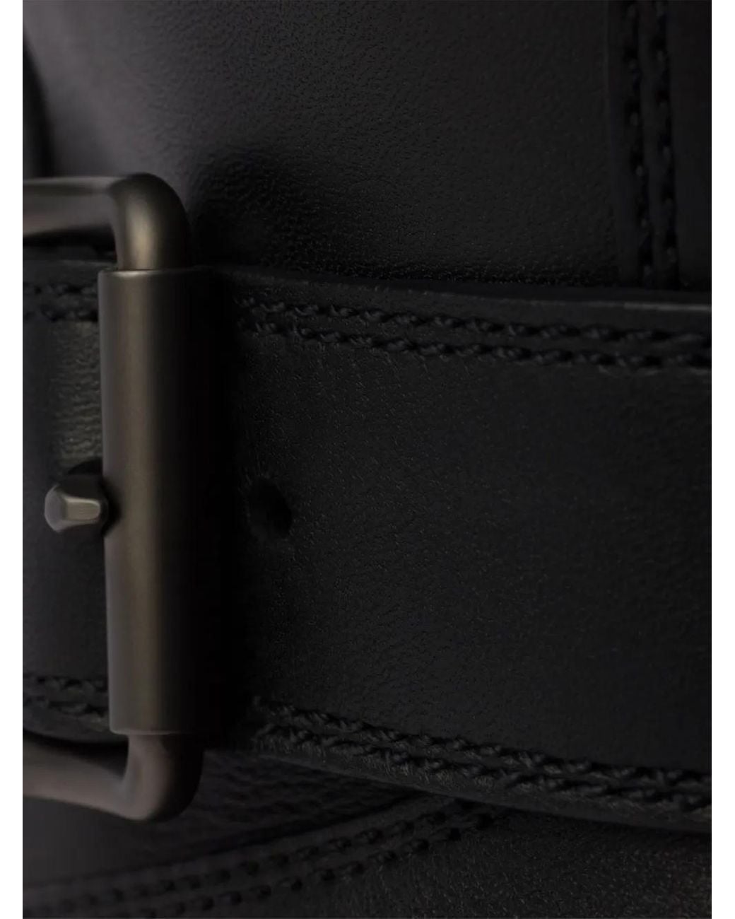 Prada Black Schnallenverschluss-Stiefel Mit Profilsohle