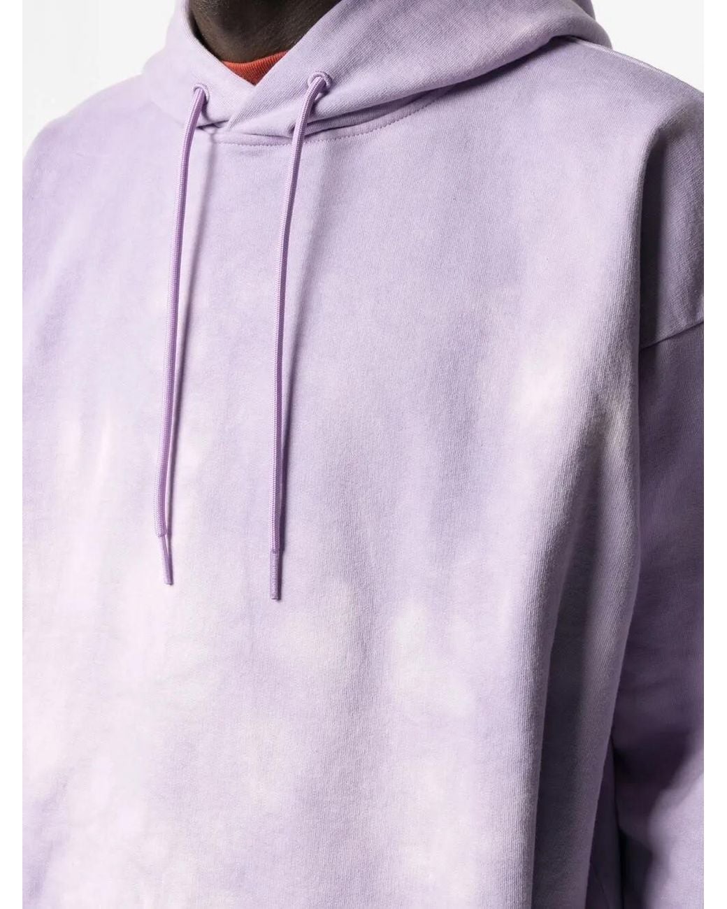 Martine Rose Purple Tie Dye-Print Cotton Hoodie for men