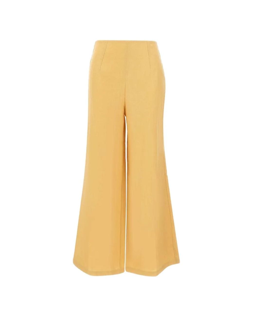 Faithfull The Brand Yellow Syna High-Rise Wide-Leg Trousers