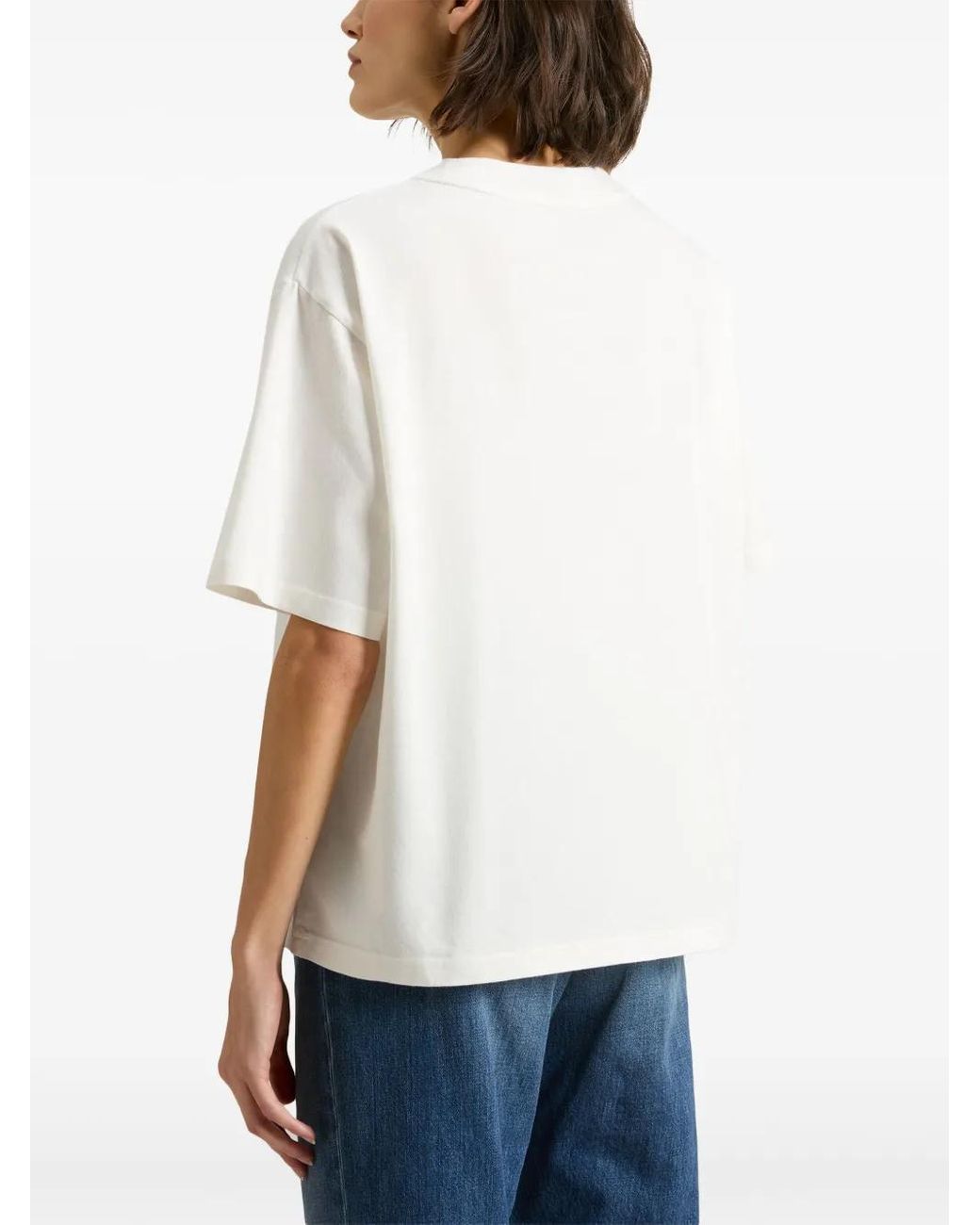 Woolrich White Fleece Jersey T-Shirt