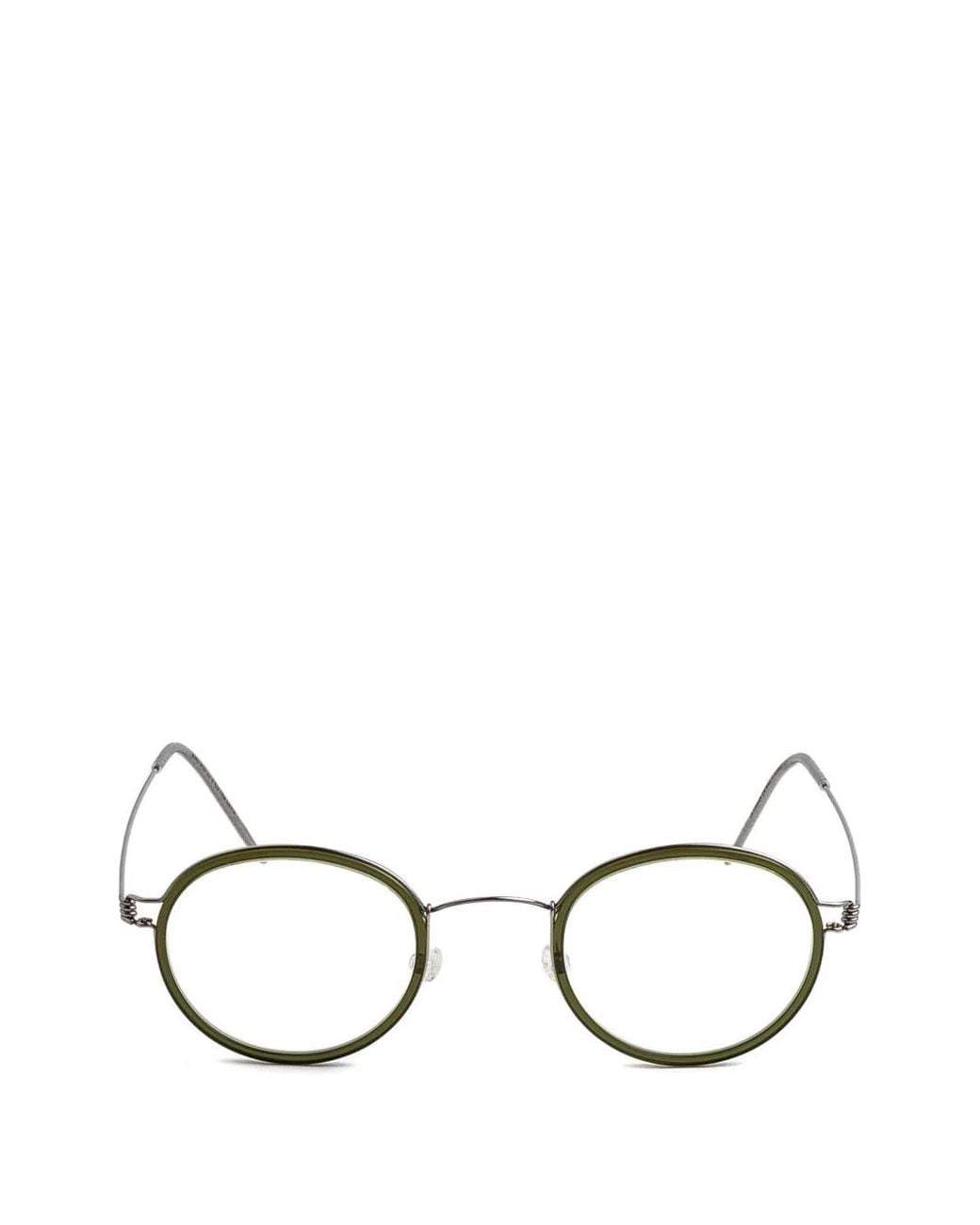 Lindberg Green Lex Round-Frame Glasses