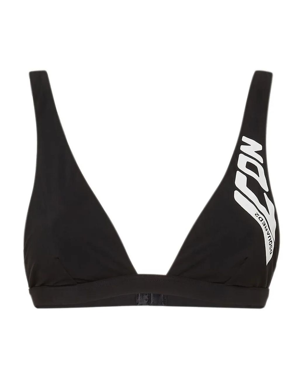 DSquared² Icon-Logo Triangle Bra in Black | Lyst