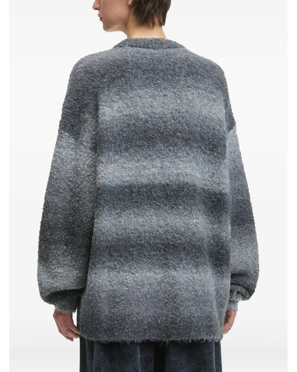 FIVE CM Gray Ombré Striped Sweater for men
