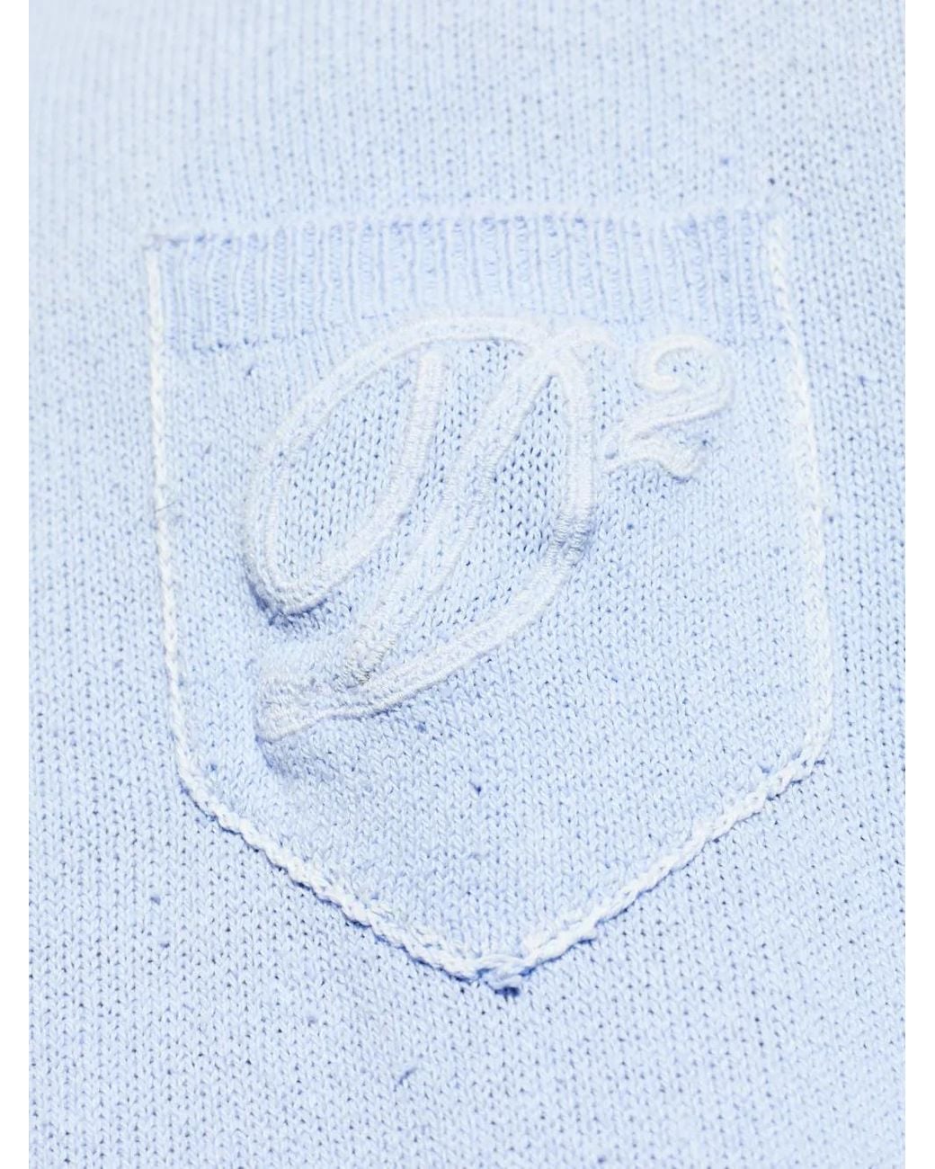 DSquared² Blue Pocket Knit Jumper for men