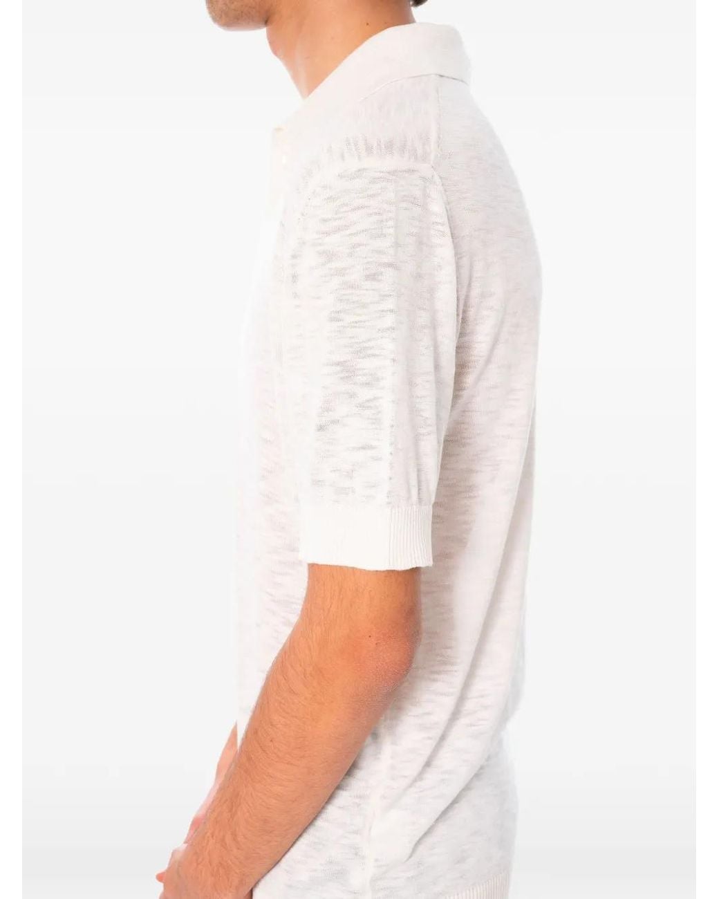 Daniele Fiesoli White Short-Sleeve Polo Shirt for men